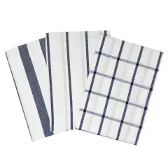 Wrapables&reg; 100% Cotton Kitchen Dish Towels (Set of 3) Blue