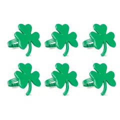 DII Green Shamrock Napkin Ring (Set of 6)