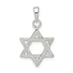 Sterling Silver Star of David Charm Jewerly 21mm x 14mm