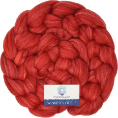 100% Superfine Merino Fiber: Winner's Circle. Soft Combed Top Roving Color Blend for Spinning, Felting, Weaving Volcano