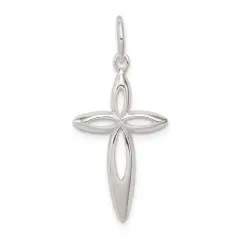 Sterling Silver Cross Charm Jewerly 26mm x 14mm