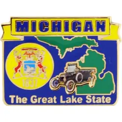 Michigan Map Pin 1"
