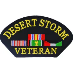 Desert Storm Veteran Hat Patch 2 3/4" x 5 1/4"