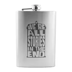 8oz We're All Stories in the End Stainless Steel Flask