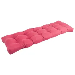 55-inch by 19-inch Tufted Solid Microsuede Bench Cushion Pink-Color