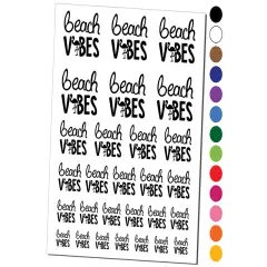 Beach Vibes Flamingo Temporary Tattoo Water Resistant Fake Body Art Set Collection Black