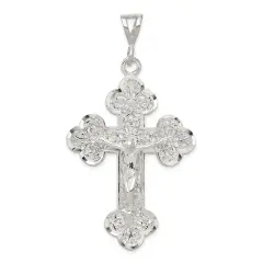 Sterling Silver Crucifix Pendant Religious Jewelry 60mm x 32.8mm