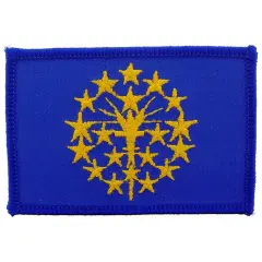 Indiana State Flag Patch 2 1/2" x 3 1/2"