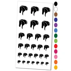 Wild Horse Head Mane Blowing Temporary Tattoo Water Resistant Fake Body Art Set Collection Orange