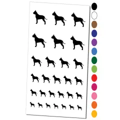 American Staffordshire Terrier Amstaff Dog Solid Temporary Tattoo Water Resistant Fake Body Art Set Collection Light Pink