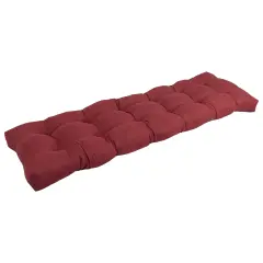 55-inch by 19-inch Tufted Solid Microsuede Bench Cushion Red-Color