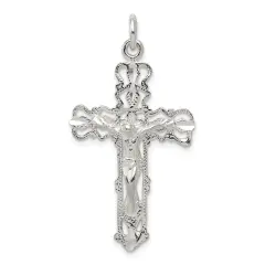 Sterling Silver Crucifix Pendant Religious Jewelry 40.9mm x 22.1mm