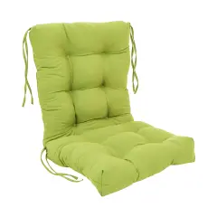 18-inch by 38-inch Solid Twill Tufted Chair Cushion Green-Color