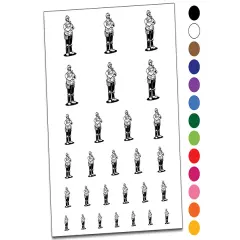 Construction Worker Builder Man With Hammer Temporary Tattoo Water Resistant Fake Body Art Set Collection Dark Blue