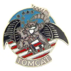 EagleEmblems P12401 PIN-USN,Tomcat,W/Wings (1'')