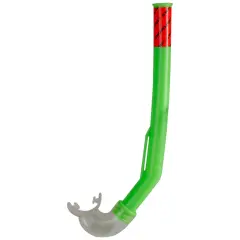 Swim Central 13" Green and Clear Swimming Pool Youth Size Snorkel Accessory
