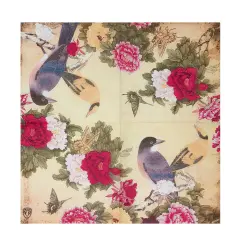 Wrapables&reg; Floral 2 Ply Paper Napkins (40 Count) for Wedding, Dinner Party, Tea Party, Decorative Decoupage Birds Red