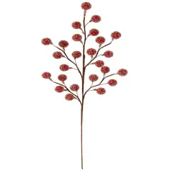 20" LARGE BEADED BERRY SPRAY RED - 24 Pieces