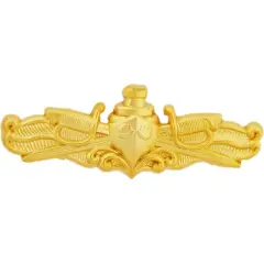 U.S. Navy Surface Warfare Pin Gold Plated 1 3/8"