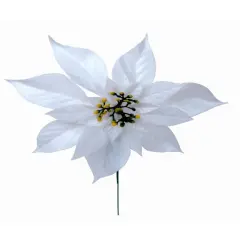 11" White Poinsettia Head - 800 Pack, Elegant Christmas Floral D&eacute;cor for Wreaths, Garlands, and Centerpieces &ndash; Indoor & Outdoor Use &ndash; 2024 Christmas Collection, Floral Home by Artificial Flowers