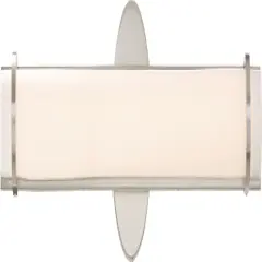 Nuvo Slice 1-Light 36" LED Double Wall Vanity Sconce in Polished Nickel Finish