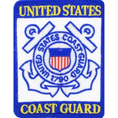 U.S. Coast Guard Semper Paratus Patch Red & White 3"