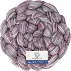 100% Superfine Merino Fiber: Winner's Circle. Soft Combed Top Roving Color Blend for Spinning, Felting, Weaving Sophisticat