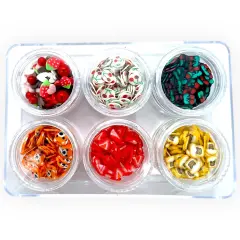 Beary Berry Cherry Combo Set of Polymer Clay Pieces for Epoxy and UV Resin Art