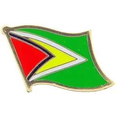 Guyana Flag Pin 1"