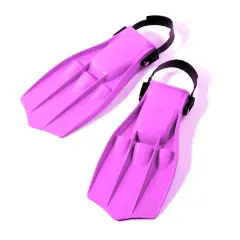 Swim Central Florescent Pink Dolphin Recreational Children's Swim Fins 11.25" - Medium