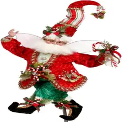 Mark Roberts Mark Roberts Christmas Candy Cane and Holly Fairy, Medium - 16.5" Red