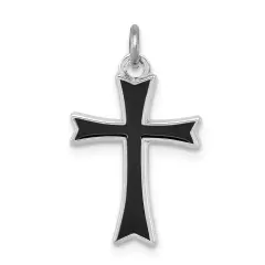 Sterling Silver Cross Charm Jewerly 18mm x 12mm