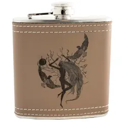 6oz Whispering Winds Leather Flask