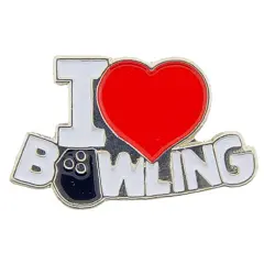 I Love Bowling Pin 1"