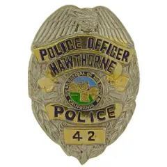 Hawthorne Police Officer Badge Pin 1"
