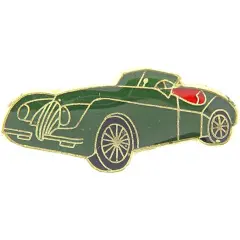 Roadster Green Car Pin 1"