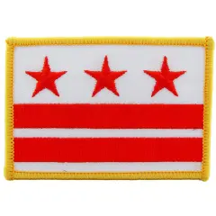 District of Columbia Flag Patch 2 1/2" x 3 1/2"