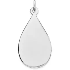 Sterling Silver Disc Charm 0.035" 15.8mm Jewerly 27mm x 17mm