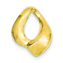 14K Gold Fancy Omega Slide Pendant Charm Jewelry 18mm x 15mm