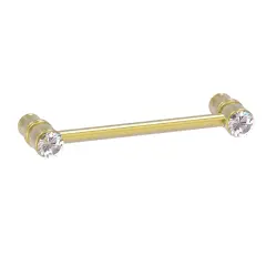 Carolina Crystal Collection 4 Inch Cabinet Pull - Satin Brass