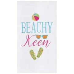 Beachy Keen Embroidered Flour Sack Cotton Kitchen Towel