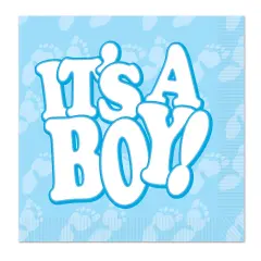 It's A Boy! Beverage Napkins (Pack of 12)