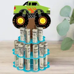 Big Dot of Happiness Smash and Crash - Monster Truck - DIY Boy Birthday Party Money Holder Gift - Cash Cake