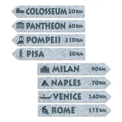Italian Street Sign Cutouts (Pack of 12)