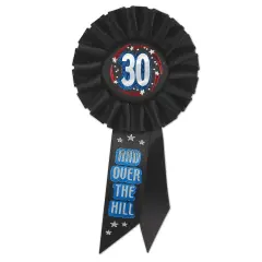 30 & Over The Hill Rosette (Pack of 6)