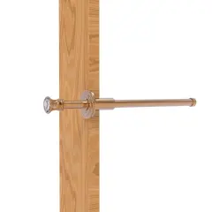 Carolina Crystal Collection Retractable Pullout Garment Rod - Brushed Bronze