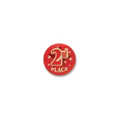 2nd Place Satin Button (Pack of 6)