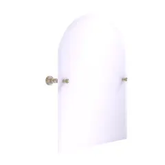 Carolina Collection Frameless Arched Top Tilt Mirror With Beveled Edge - Antique Pewter
