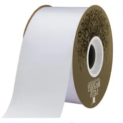 Acetate Lustre Ribbon 2 1/2" - White - Mum Ribbon 50 yards