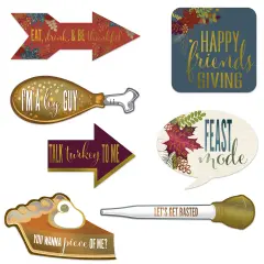 Foil Friendsgiving Photo Fun Signs, (Pack of 12)